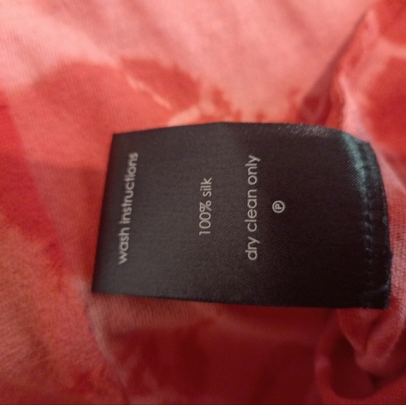 Bassike Tye dye silk top in Tangerine orange Size S - Picture 8 of 11